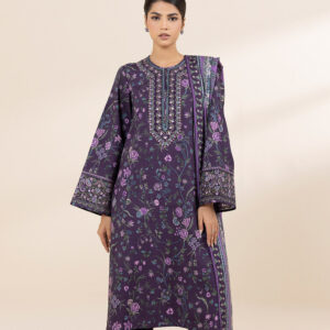 Sapphire 3Piece Printed Karandi Suit