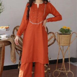 Asling Hit Volume Embroidered Dhanak 3Pc
