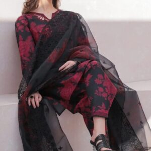 Baroque 3Piece Embroidered Winter Dhanak Suits