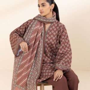 Sapphire 3Piece Printed Karandi Suit