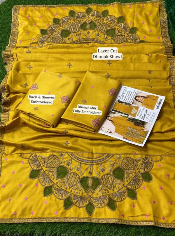 Bareeze 3PC Embroidered Dhanak Collection-5